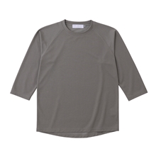 キュプラ混のクォータースリーブTシャツ