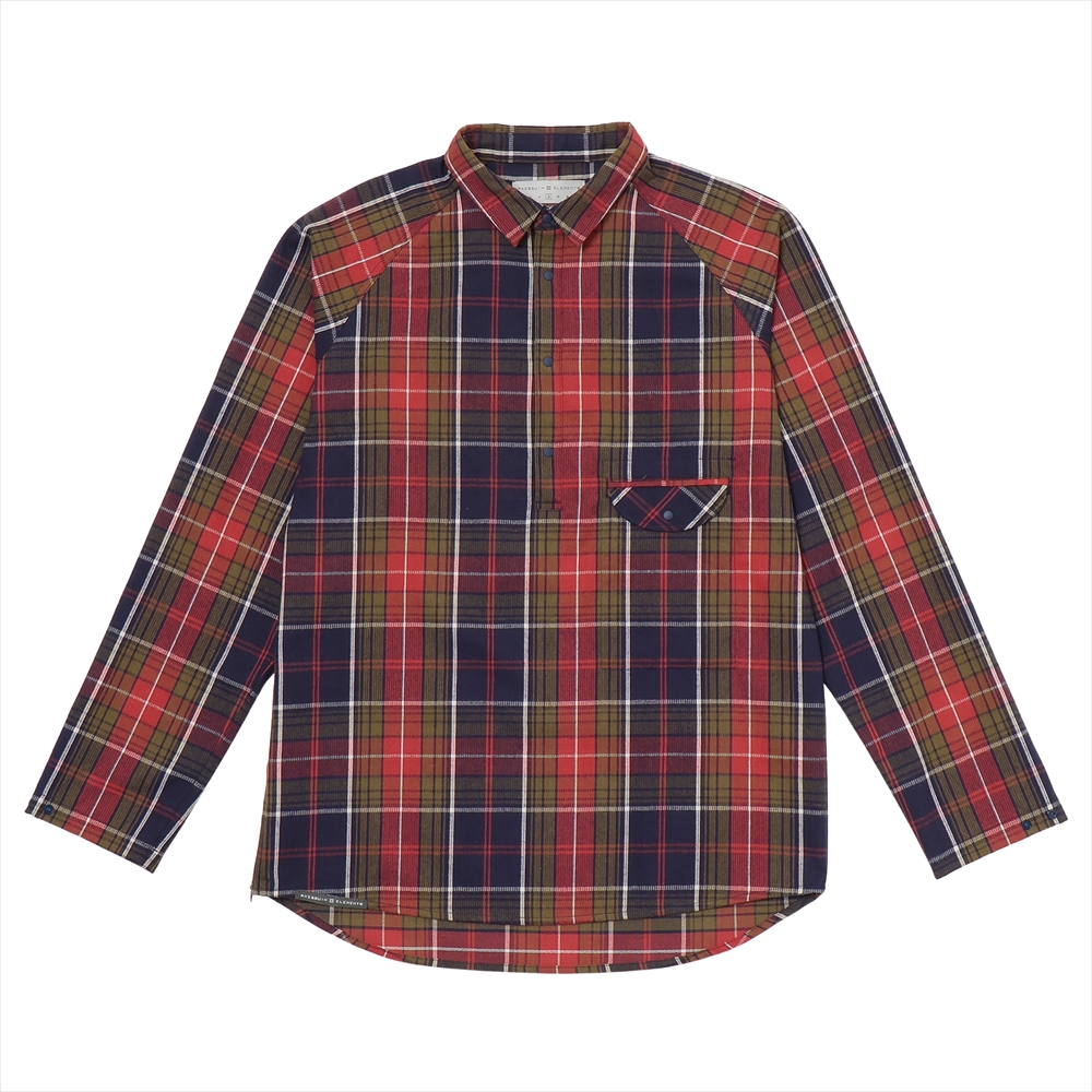 タータンチェックのプルオーバーシャツ